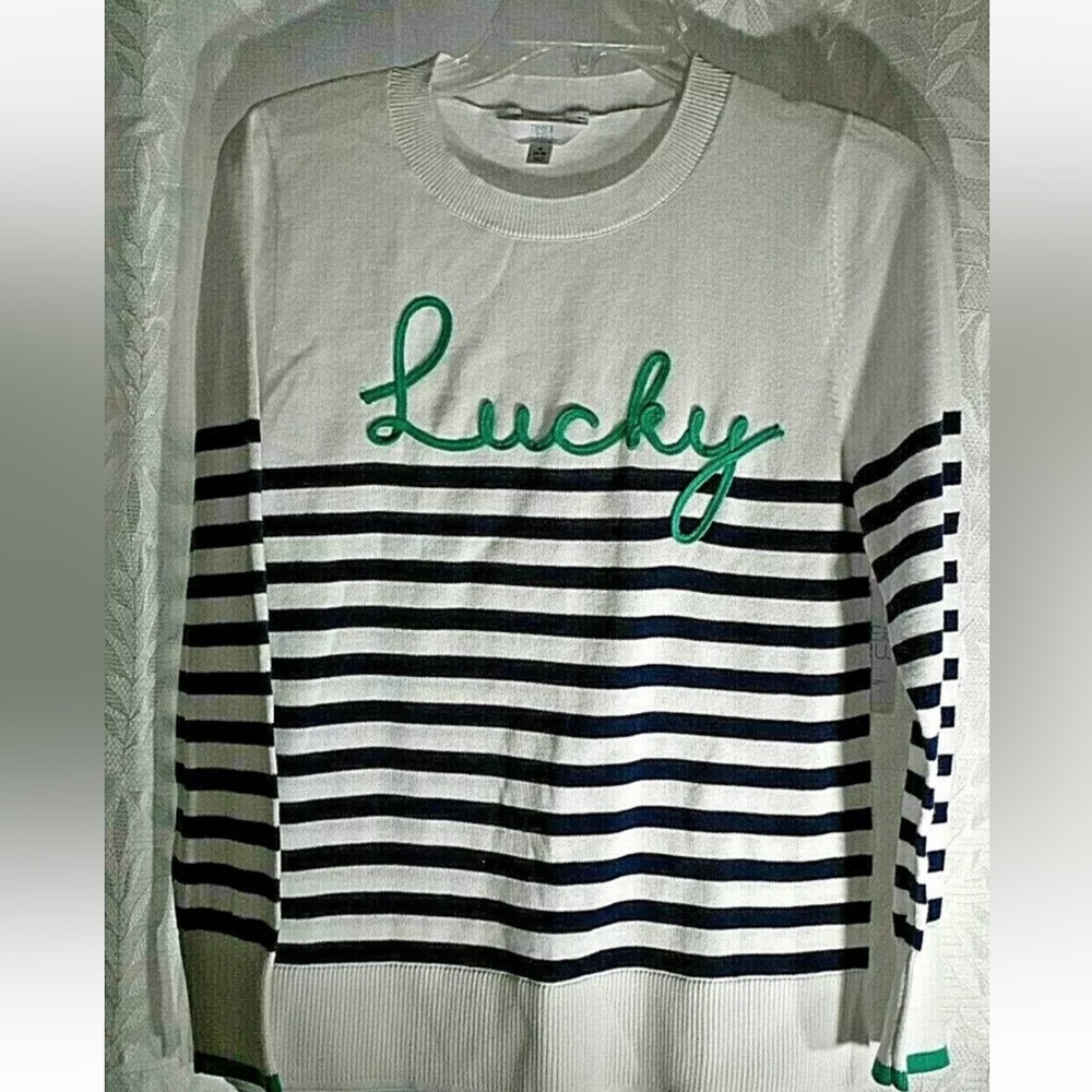 Time & Tru Lucky Sweater